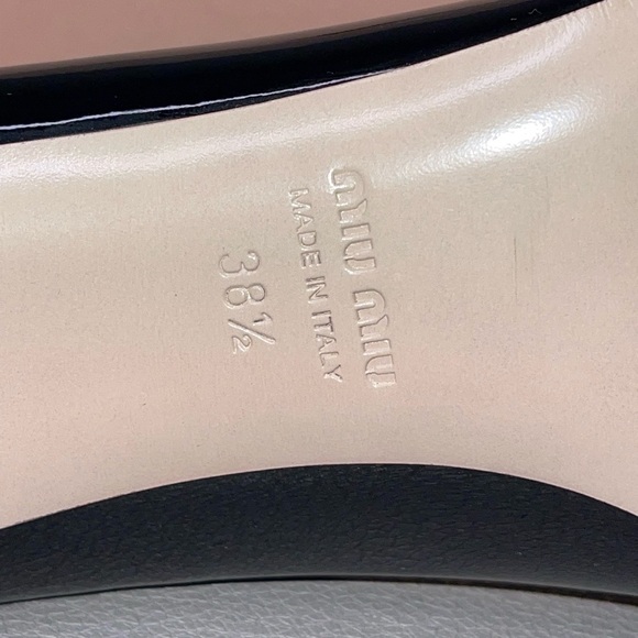 NWT Miu Miu Black Patent Leather Heels - Picture 9 of 9